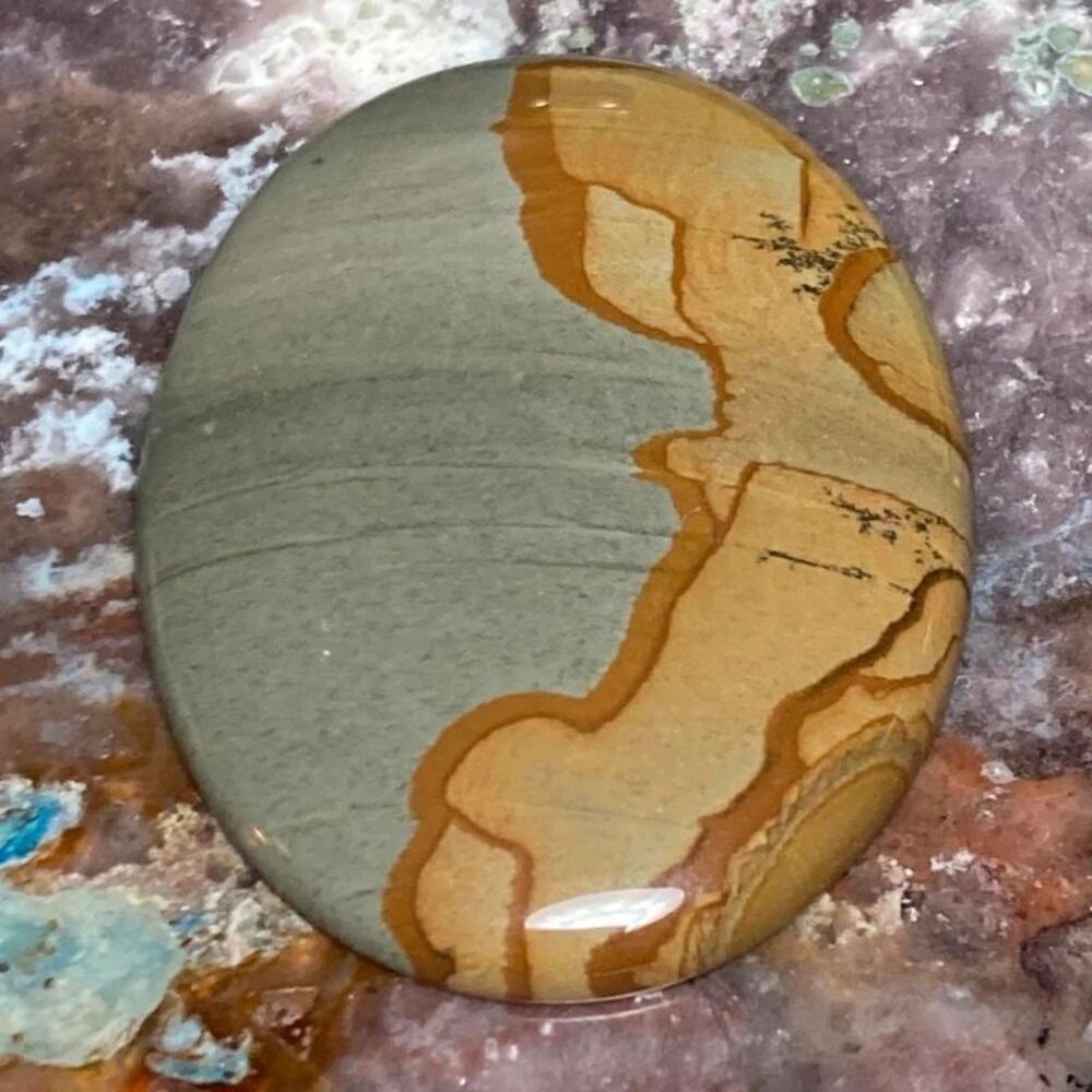 Ocean jasper vintage cabochon